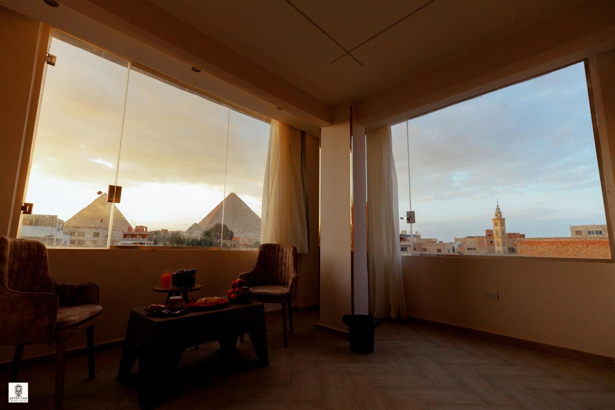 Queen Ash Pyramid View Inn Kafret el-Gabal Esterno foto