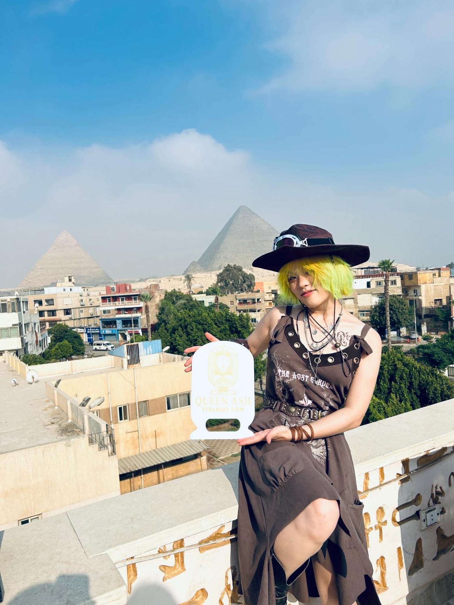 Queen Ash Pyramid View Inn Kafret el-Gabal Esterno foto